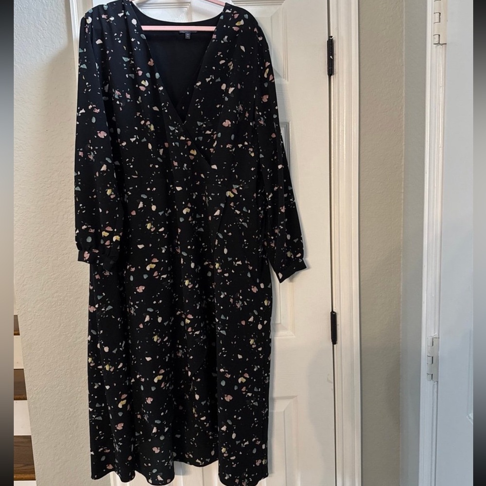 Madison Black V-Neck Long Sleeve Sundress